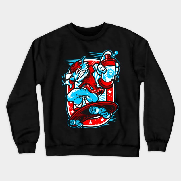 Death Skate Crewneck Sweatshirt by KawaiiDread